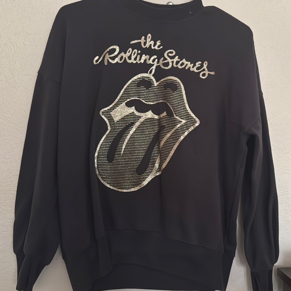 Abercrombie Kids Black Rolling Stones Sweatshirt